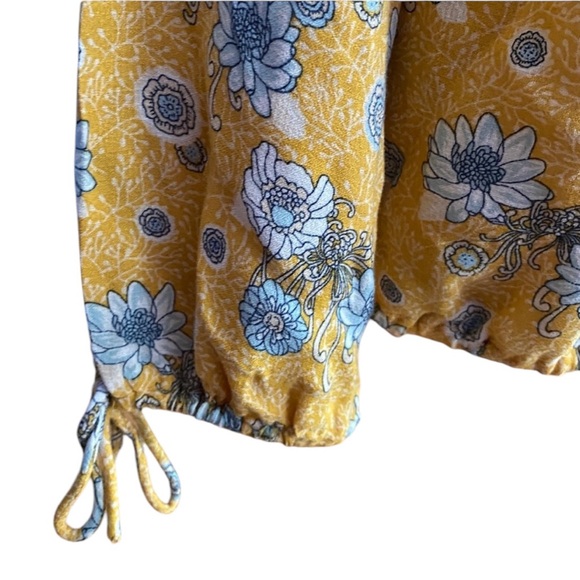 Lucky Brand Floral Yellow Top - Large NWT - Picture 5 of 5